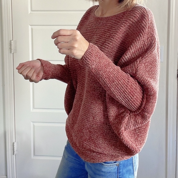 06 Cozy Chenille Batwing Sleeve Sweater Top - Picture 11 of 14